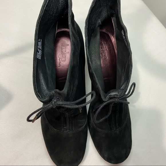 Black suede heel boots - Picture 5 of 9